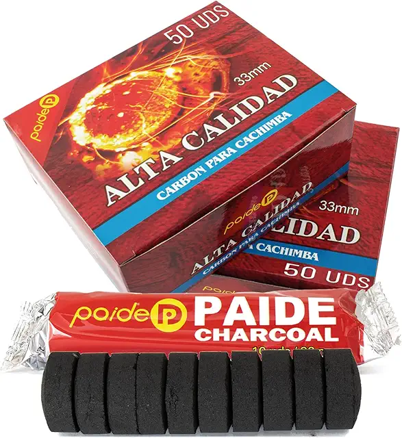 Charbon encens auto-allumant 3,3 cm - 50 disques pour brûleur, shisha, narguilé