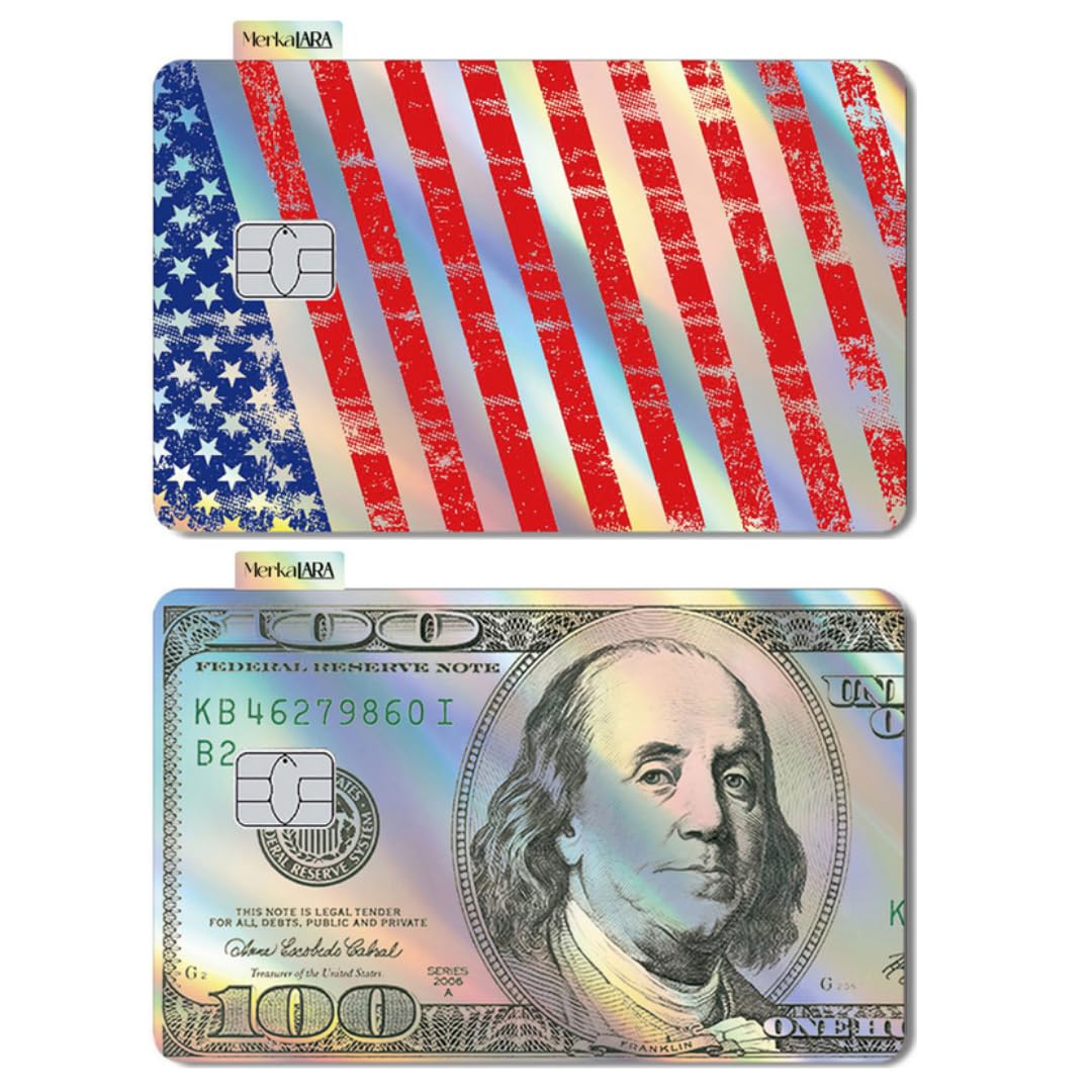 (2 Units) Holographic Credit Card Skin – 3M Material Debit Card Sticker, Waterproof, Durable & Easy to Apply, Multi-Design Personalised Cover (National Item)