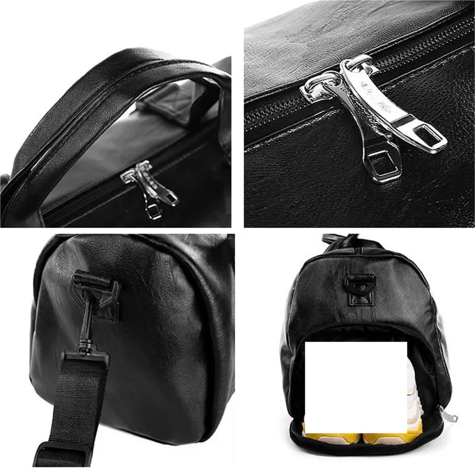 Große Leder-Sporttasche Sporttasche aus Leder, Sporttaschen, Trocken- und Nasstaschen for Herren und Damen, Training for Schuhe, Fitness, Yoga, Reisegepäck, Schultertasche für Männer Trainingsbag