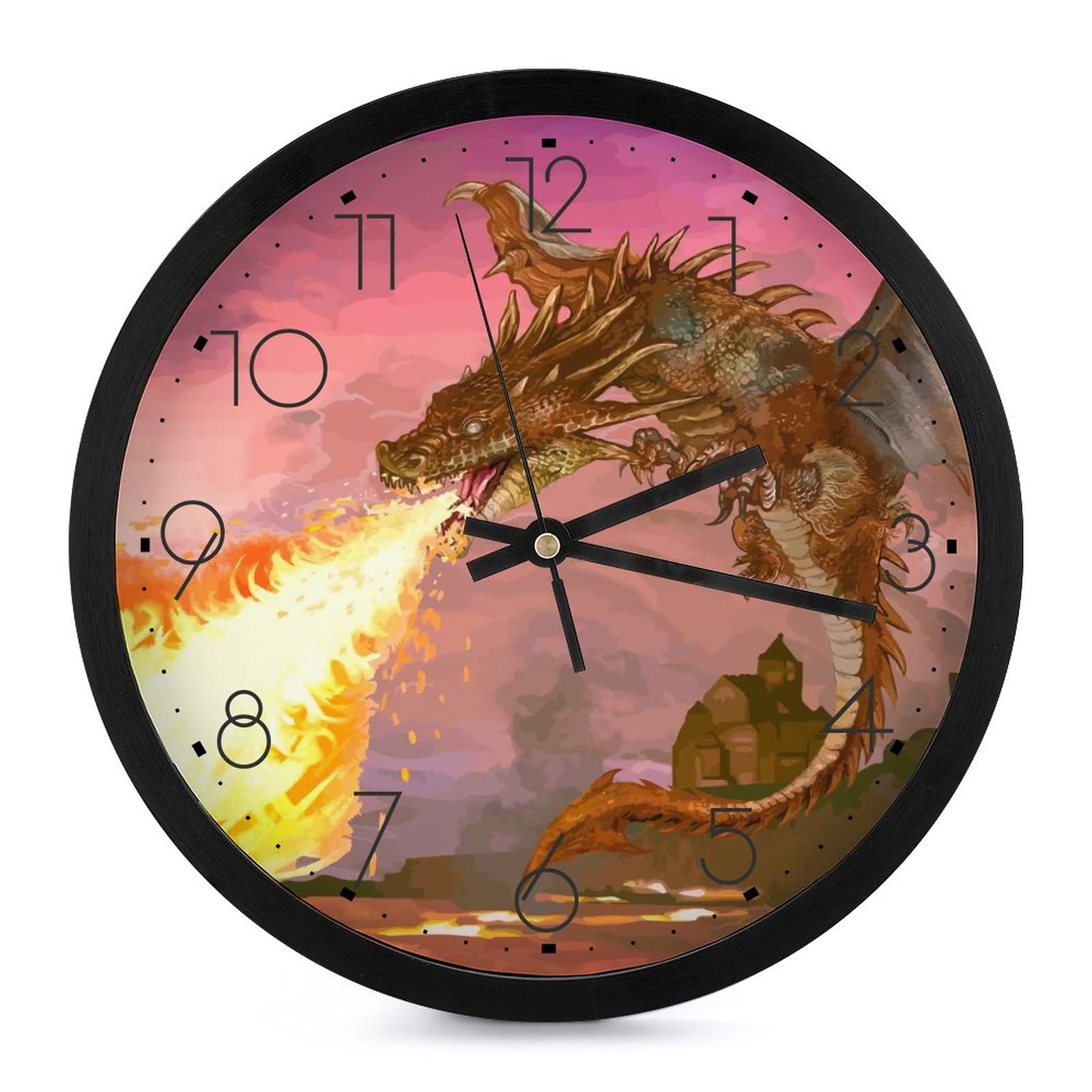 Horloge silencieuse dragon de feu contre le bruit pour bien dormir