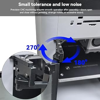 Upgrade Front Door Mounting Kit for BambuLab P2S: 180/270° Adjustable Rotation Pivot Metal Hinge Replacement with Tools 3D Printer Accessories