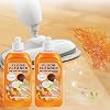 Momeng Floor Cleaner Orange, Floor Cleaner Liquid Momeng, Powerful Decontamination Floor Cleaner, Natural Hardwood Floor Stain Cleaner 2pcs