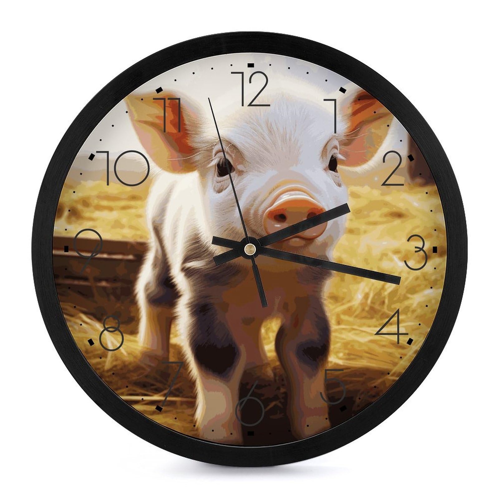 Horloge murale numérique animaux de la ferme une idée cadeau déco salon