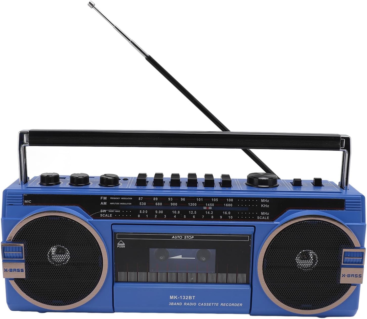 Amazon.com: Portable Cassette Player Boombox, Retro Blueooth Boombox ...