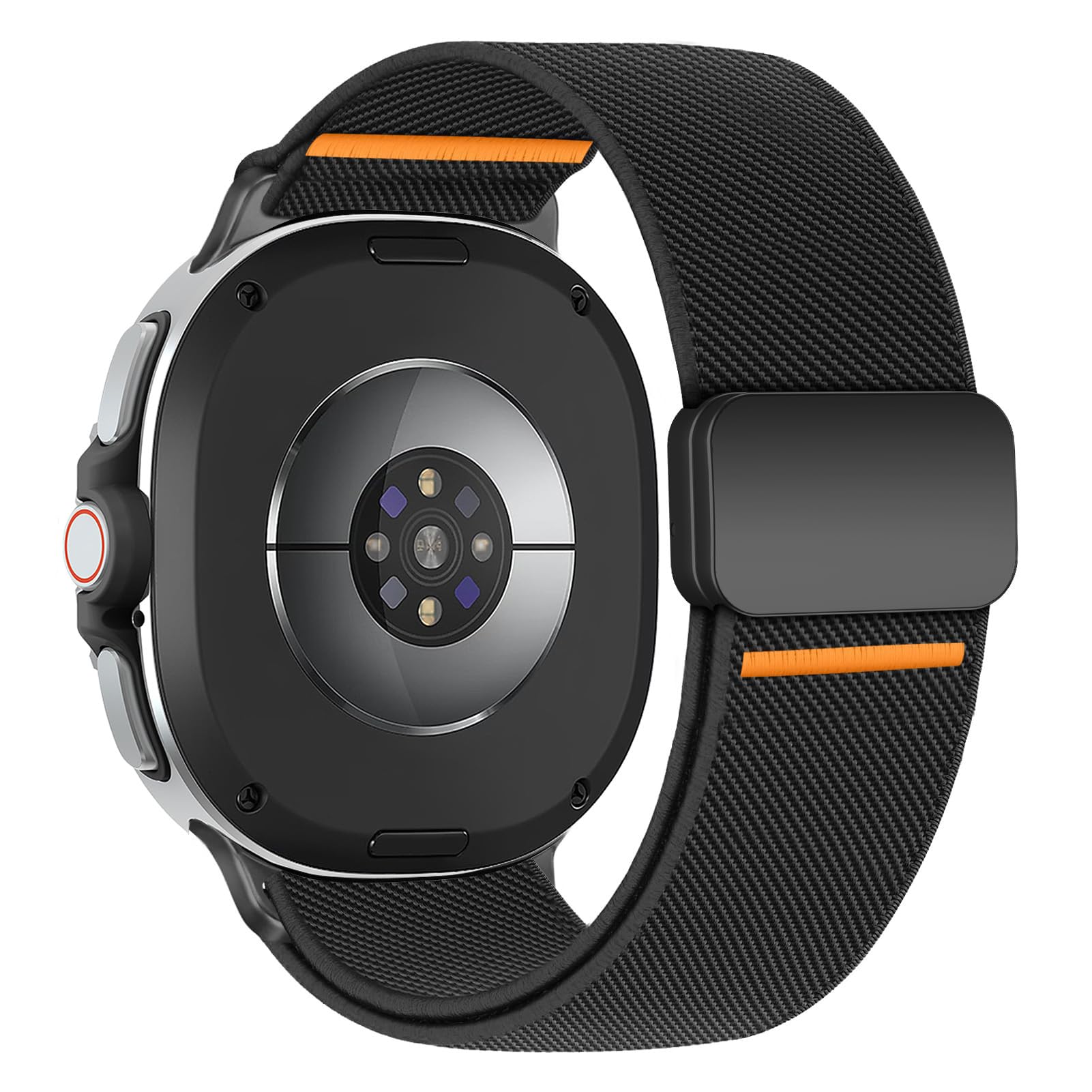 Elastic Nylon Magnetic Bands for Samsung Galaxy Watch 8 Band 40mm 44mm/8 Classic 46 mm Men/Women,Stretchy Fabric One Click No Gap Sport Strap for