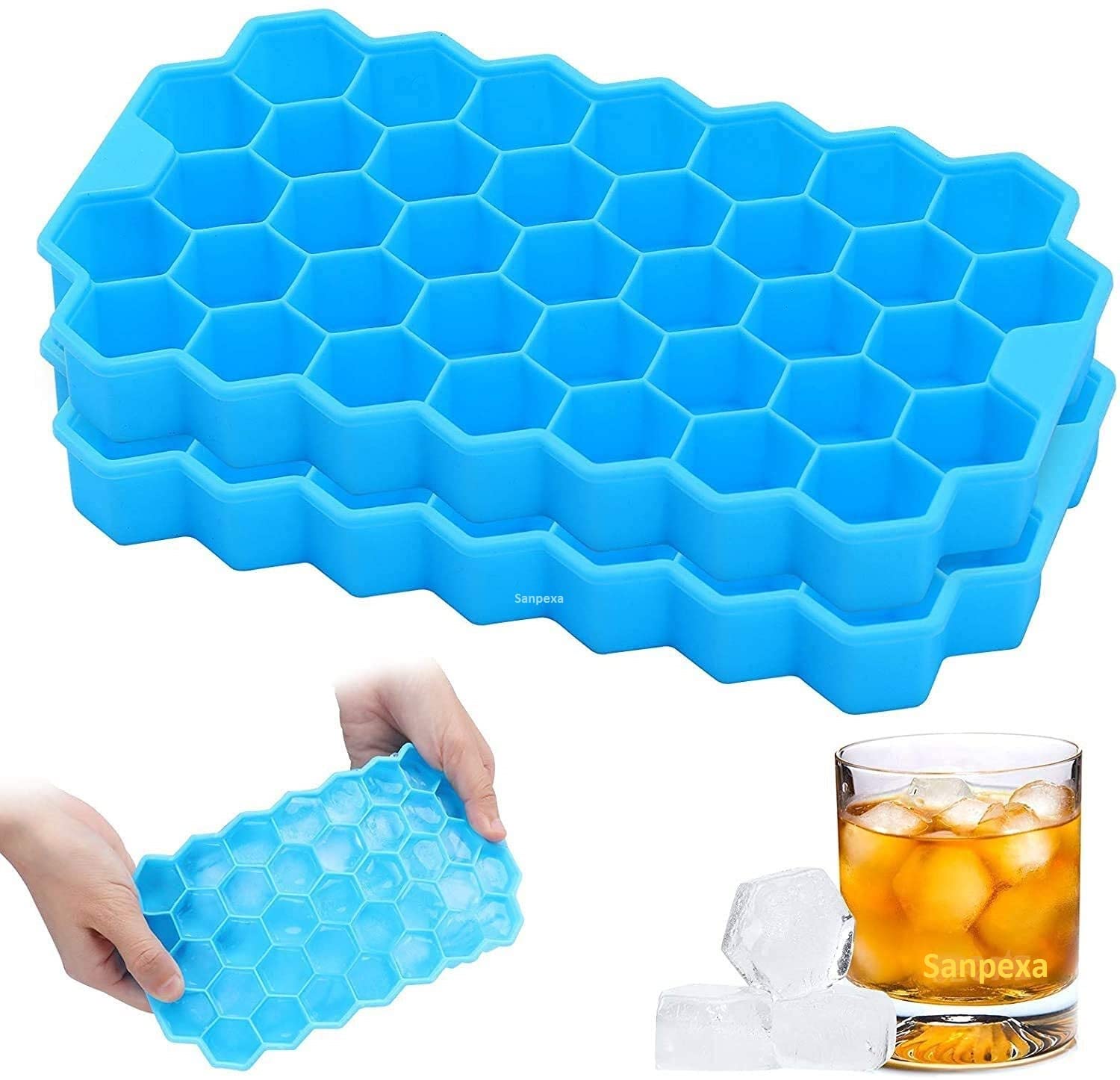Silicone Flexible Ice Cube Tray, Ice Cube Molds, Stackable Flexible, Multi Colour (15 Ice Cube Tray(1 Pack)) — Amazon image 13