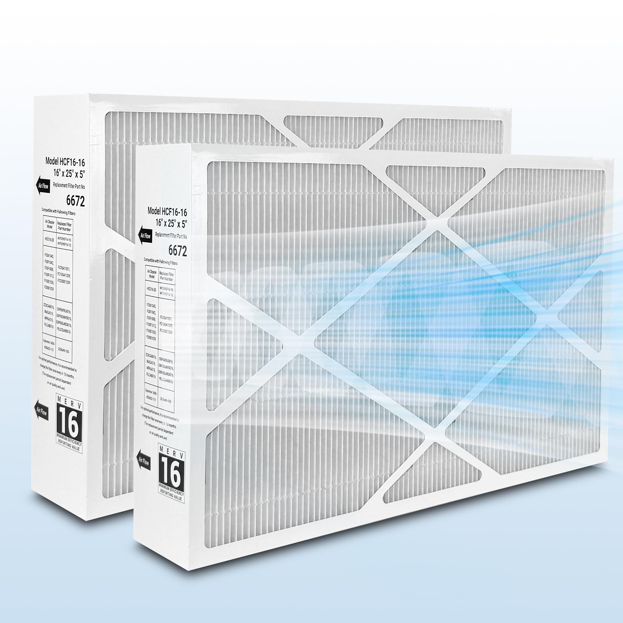 View 1 of *** MINOR INDENTATIONS IN MATERIALS ***
MGCADI X6672 MERV 16 Furnace Filter (2 Pack)
