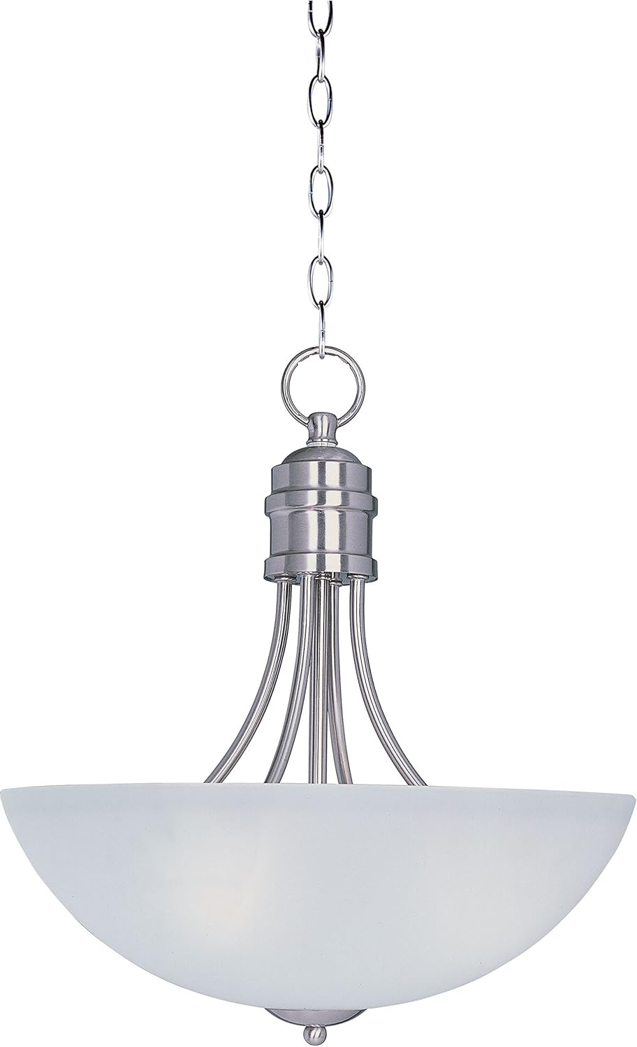 Maxim Logan-Three Light Invert Bowl Pendant in Modern style-15.5 Inches Wide by 17 inches high-Satin Nickel Finish -Traditi