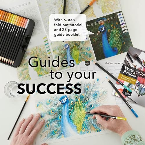 Miniatura 5 de Castle Art Supplies Juego de lápices de acuarela | 120 pigmentos vibrantes para mezclar, dibujar y pintar | Adultos y profesionales | Presentado en