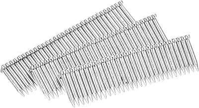 sourcing map 800 clavos de calibre 14, clavos rectos de acabado de 3/4 pulgadas de longitud, clavos de acero al carbono galvanizado para carpintería, construcción de carpintería, color azul plateado