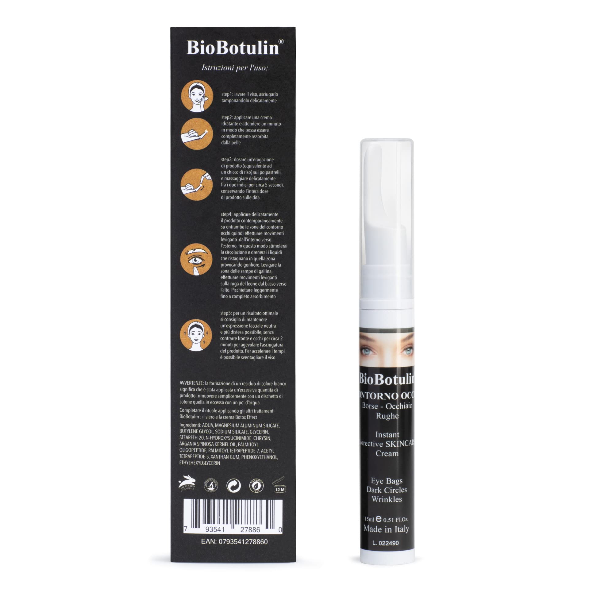 BioBotulin Gel Eye Cream 15 ml Anti-Age Crème Contour des Yeux Poches Cernes Rides