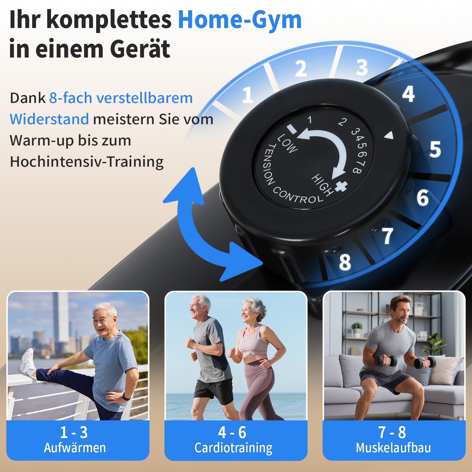 ISE Liegeergometer mit Magnetbremse, Liege Ergometer mit 8 Stufen Magnetischer Widerstand, Pulssensoren/LCD-Display, Liegeergometer Senioren Liegerad Heimtrainer mit Rückenlehne für Zuhause SY-6825