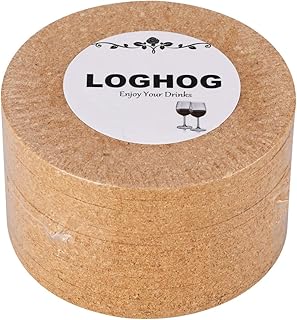 Blank Cork Coaster Set of 12,Round Cork Coaster Set Cup Coaster for Home Bar Restaurant,Both Front and Back Sides are Blank,4" Diameter (Blank)