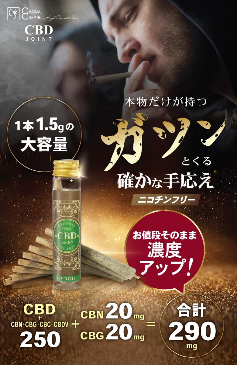 Amazon.co.jp: CANNA CREATE CBDジョイント 高濃度 CBD+CBN+CBG+