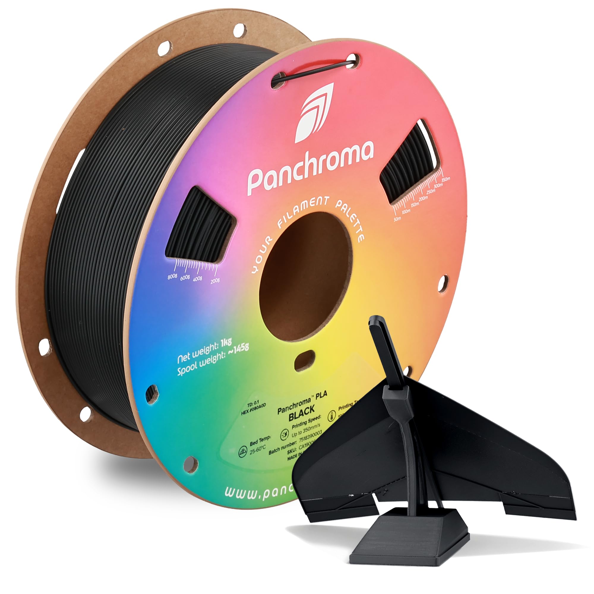 Polymaker Panchroma PLA Filament 1.75mm, 1kg, Black | High Speed 3D Filament Fits Most FD…