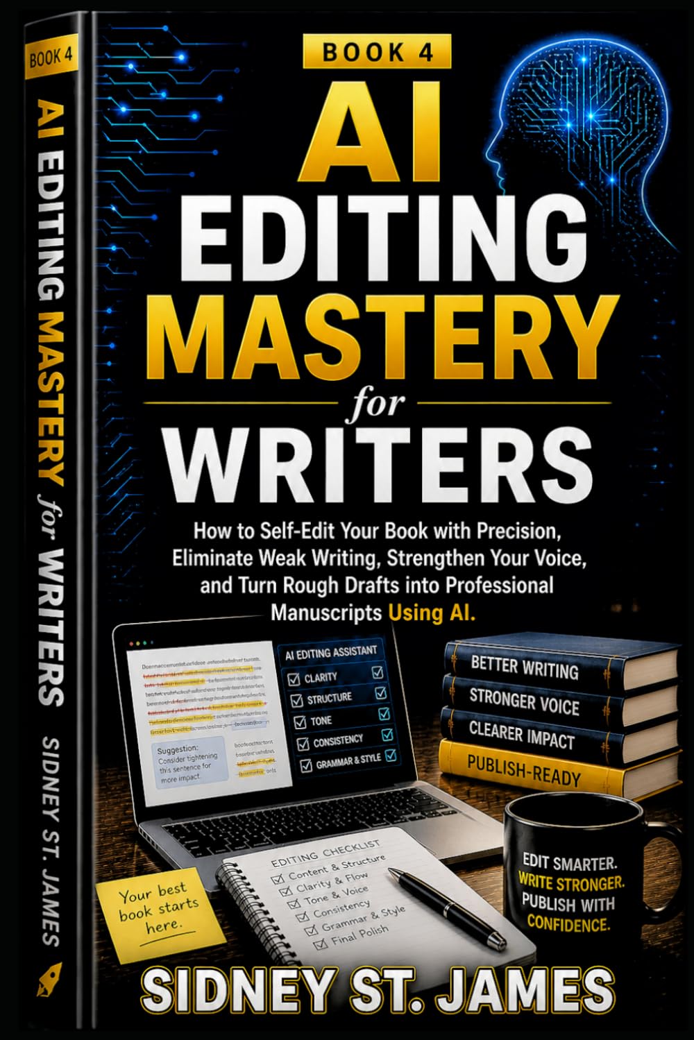 AI Editing Mastery for Writers: How to Self-Edit Your Book with Precision, Eliminate Weak Writing, Strengthen Your Voice, and Turn Rough Drafts into ... Using AI (The AI Author Blueprint Series)