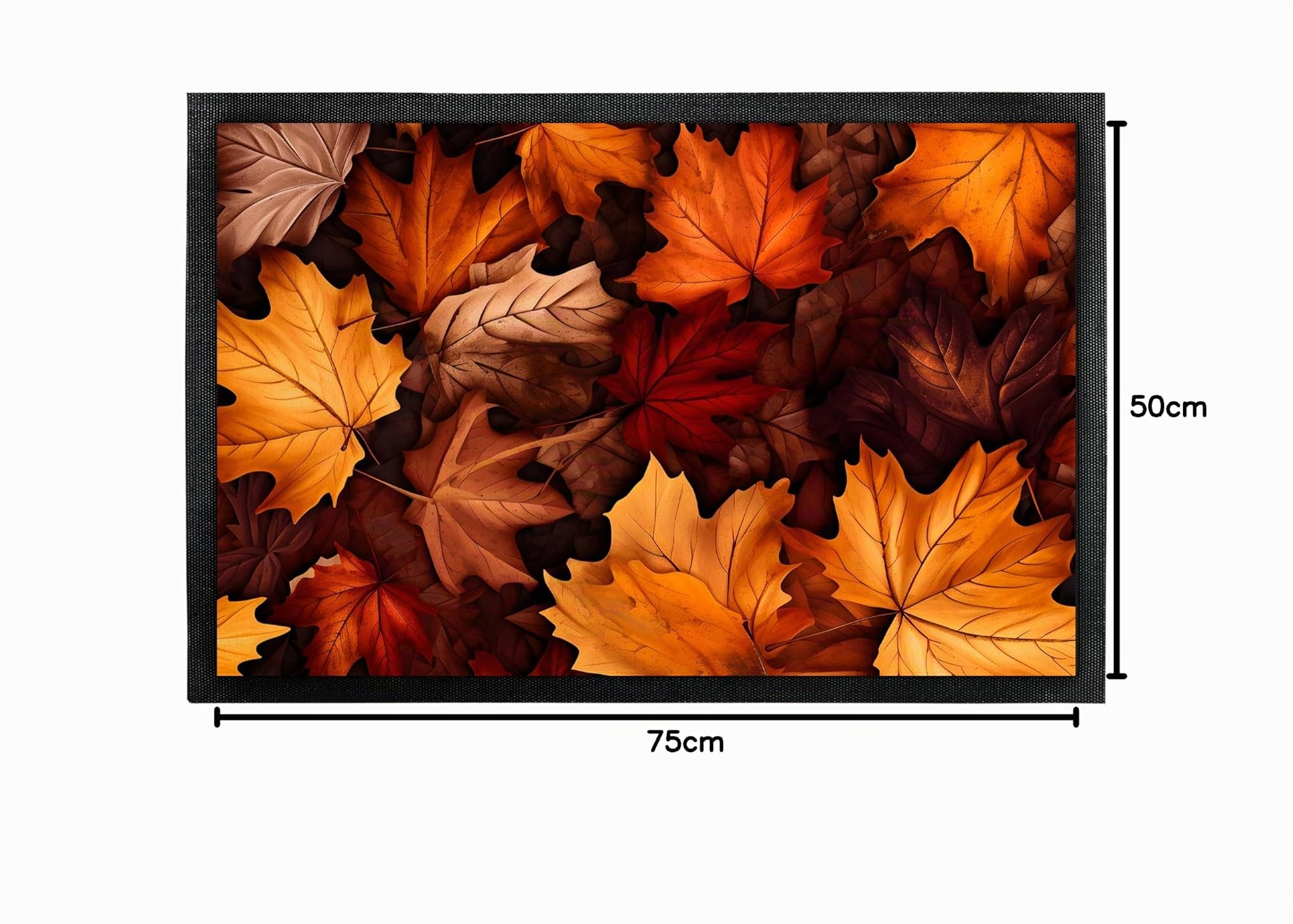 True Statements Deko-Fußmatte „Goldener Herbst“ mit Herbstblätter-Motiv - für Innen & Außen – rutschfest - Geschenk für Freunde und Familie zum Geburtstag Halloween Herbstfest (90x60 cm)