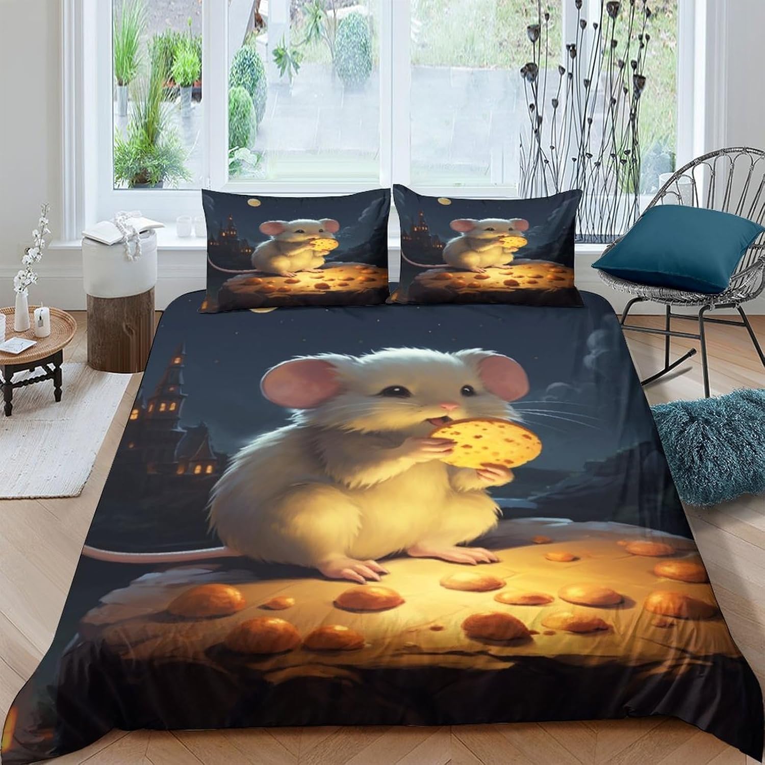 BARDYS Cheese Stealing Mouse Children's Bedding Sets, Soft Microfibre