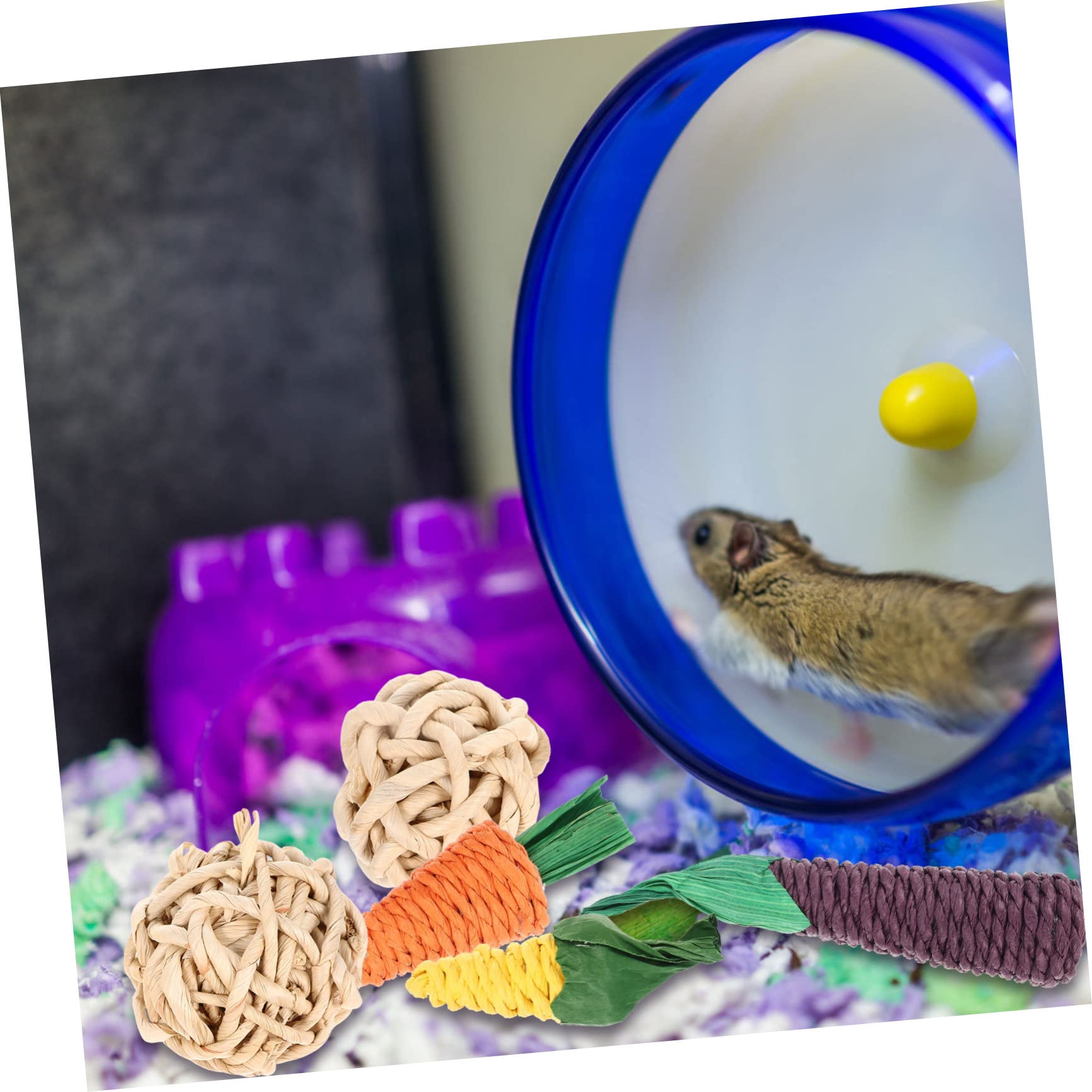 Housoutil 36pezzi Giocattoli Masticabili Per Conigli e Criceti Legno Giochi Per Piccoli Animali Di Giocattoli Per La Masticazione e Divertimento