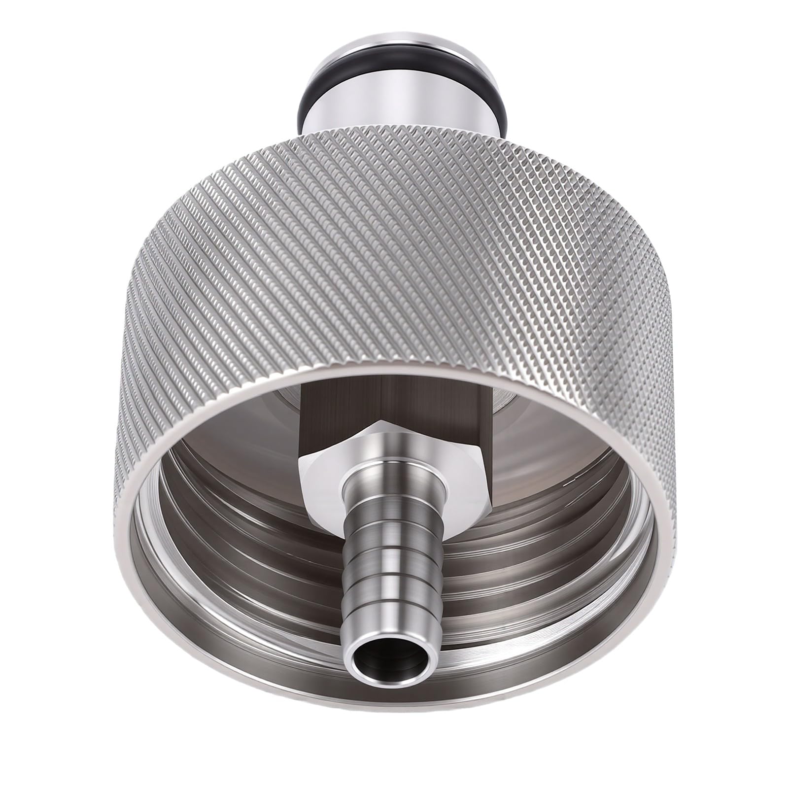 Tapa de carbonatación forzada de 38 mm y conector de CO2 para botellas PET