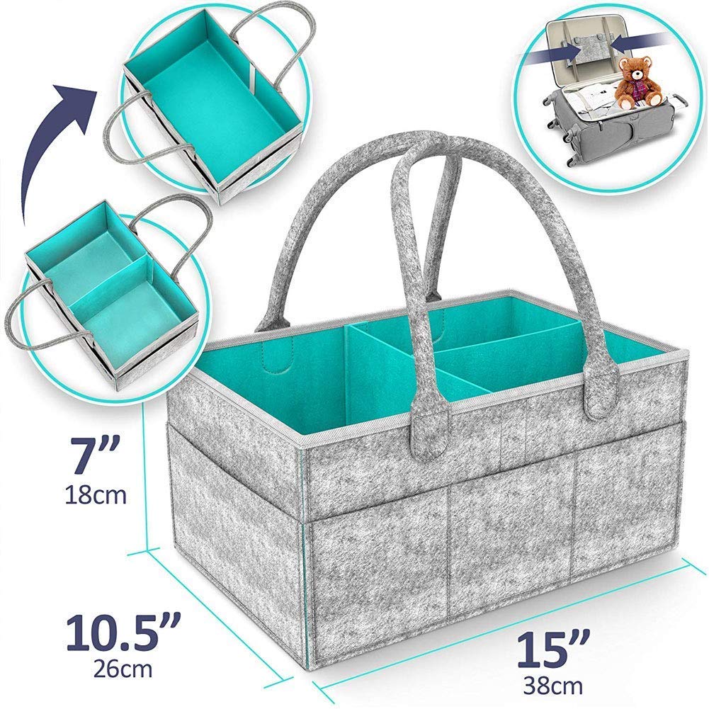 Newthinking Baby Nappy Caddy Organiser, Portable Baby Diaper Caddy