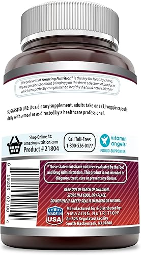 Miniatura 8 de Amazing Formulas Quercetina - Suplemento de cápsulas vegetales de 500 mg - Sin OMG - Sin gluten (120 (paquete de 2)