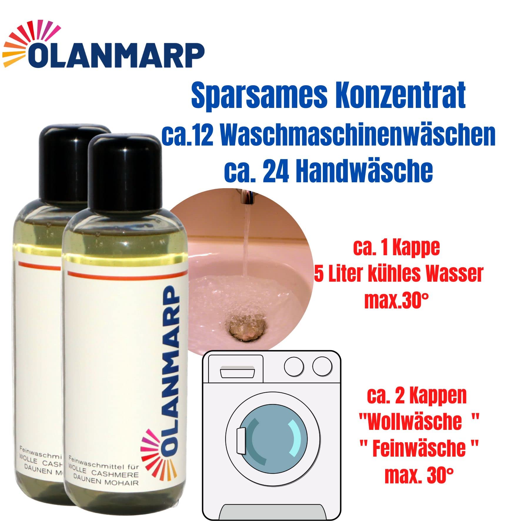 Feinwaschmittel Wollwaschmittel für Wolle Angora Alpaka (480ml) | Für Wolle, Angora, Alpaka, Daunen, Mohair – sanfte Pflege empfindlicher Textilien