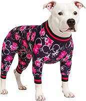 Vista 7 de LovinPet - Mameluco y ropa para perros de razas grandes, ajuste delgado/Tejido elástico, estampado de unicornio y cohete gris, alivio de la ansiedad
