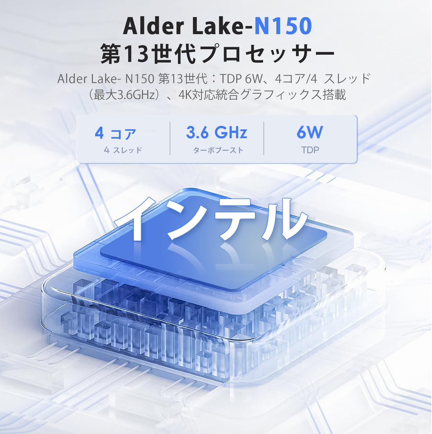 Mini PC with 13th Gen in tel N150 CPU 16GB DDR4/512GB NVMe SSD, Mini Desktop Computer 4K Dual Display Support,Energy-Saving VESA Mount Included, Wi-Fi 5, BT 4.0 for Business, Home