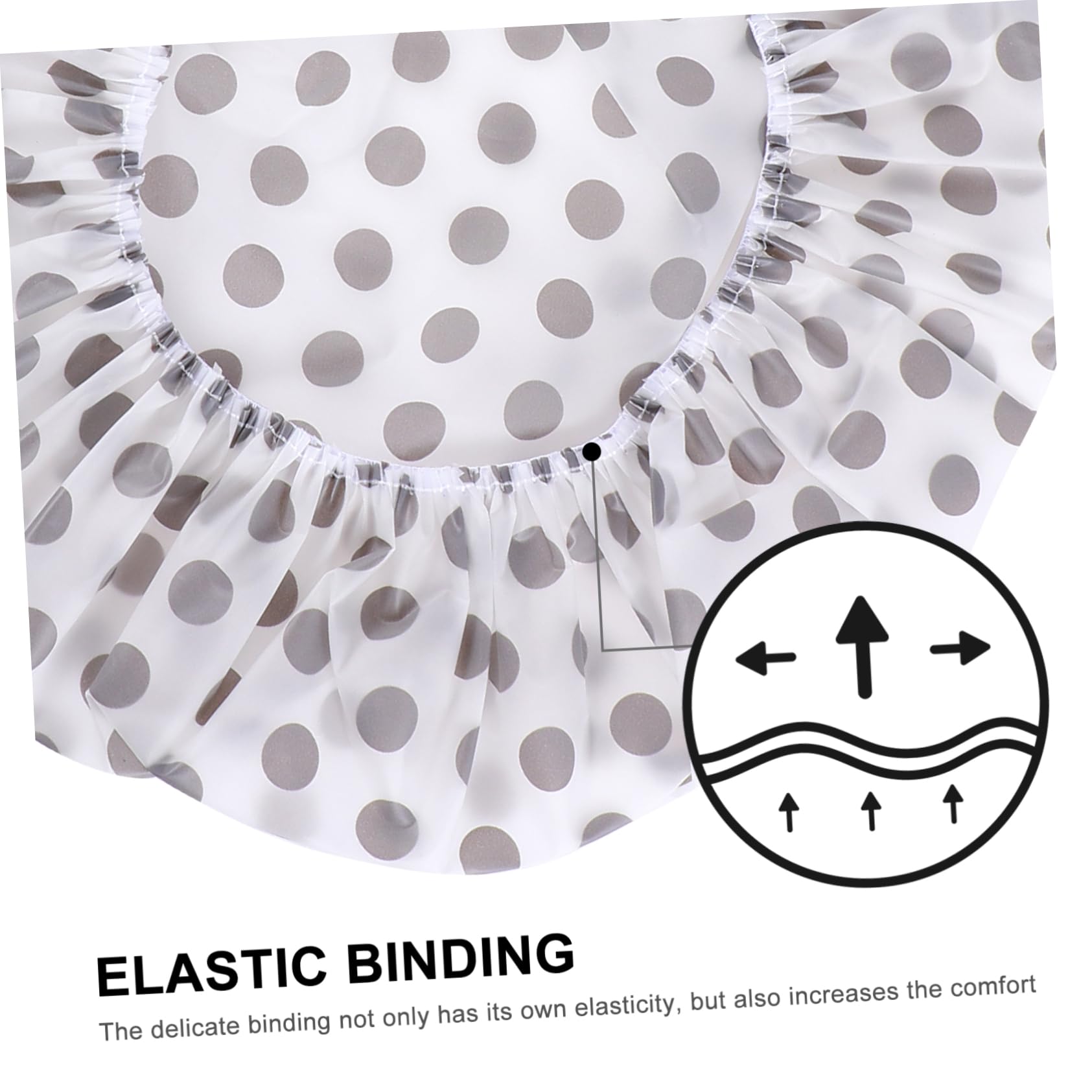 Healvian 18piezas Gorro De Ducha Reutilizable Para Mujeres Capucha De Baño Diseño De Puntos Para Mantener El Cabello Seco y Proteger Estilos Al Dormir