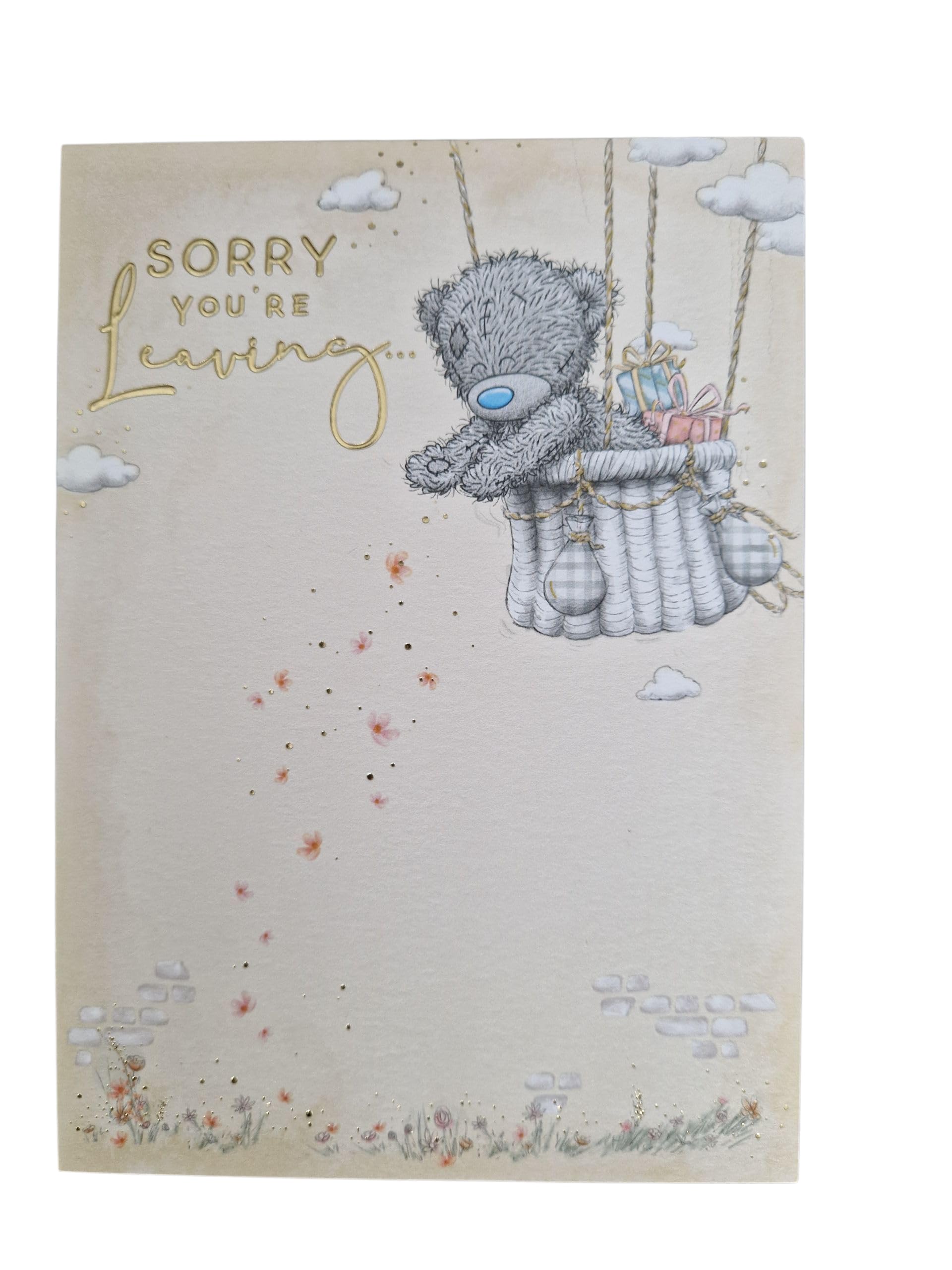 Me to You Tatty Teddy Sorry You're Leaving Greeting Card 5 x 7 Inches (12 x 17 Cms) - Official Collection