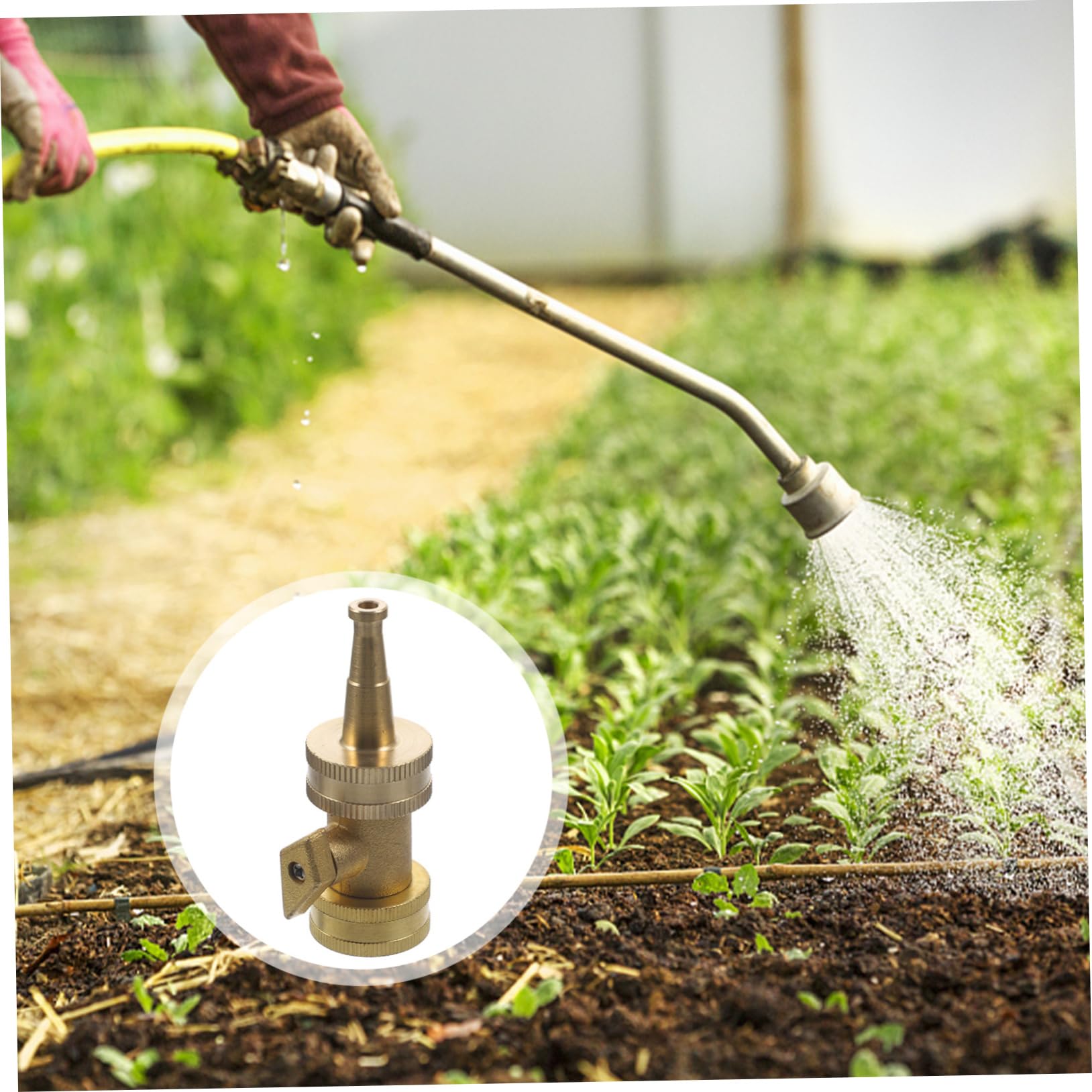 BESPORTBLE 5 Sätze Garten Messingdüse Garten Wasserleitung Bewässerungsdüse Kleiner Sprühschlauch Sprühdüse Mit Schalter Sprüher Duschventil Absperrventil Verbindet Düsen Golden