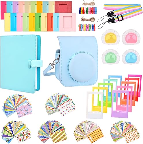 Kit de accesorios para cámara instantánea Mini 12, paquete de accesorios compatibles con cámara instantánea Instax Mini 12, incluye funda, álbum,