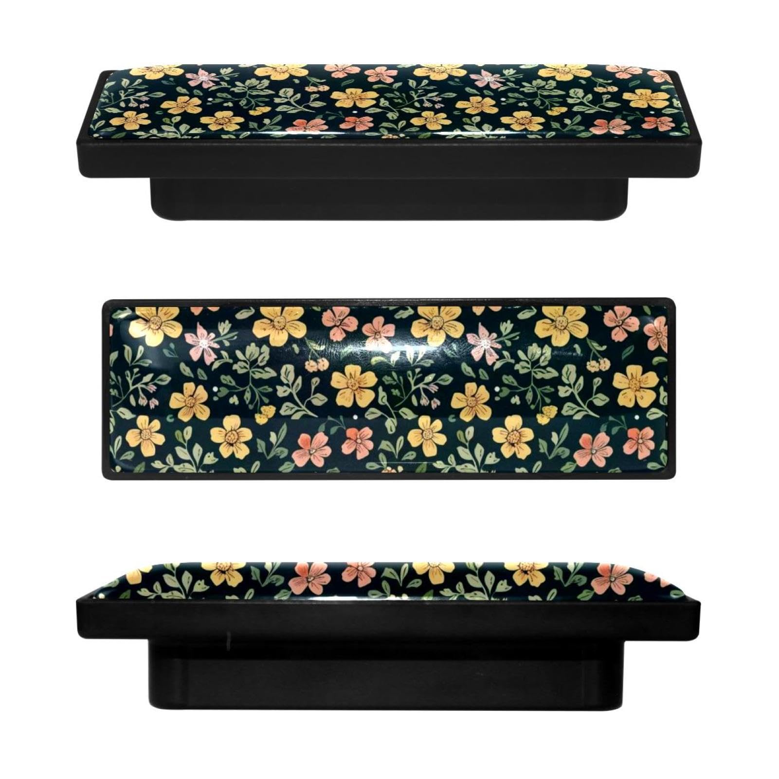 Lot de 4 boutons de placard de cuisine rectangulaires vintage