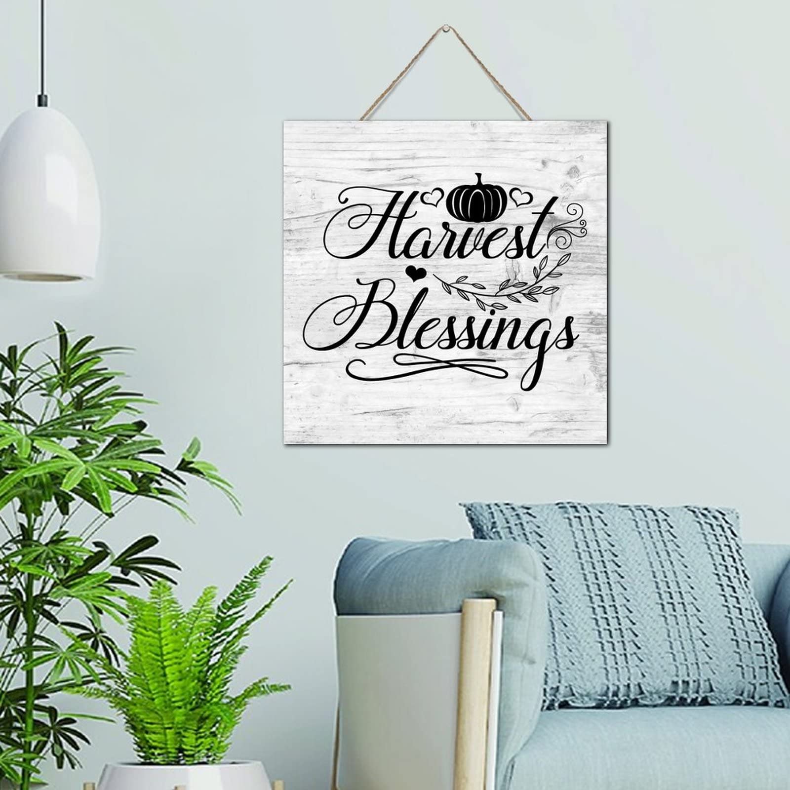 Plaque murale en bois Harvest Blessings idée cadeau maison