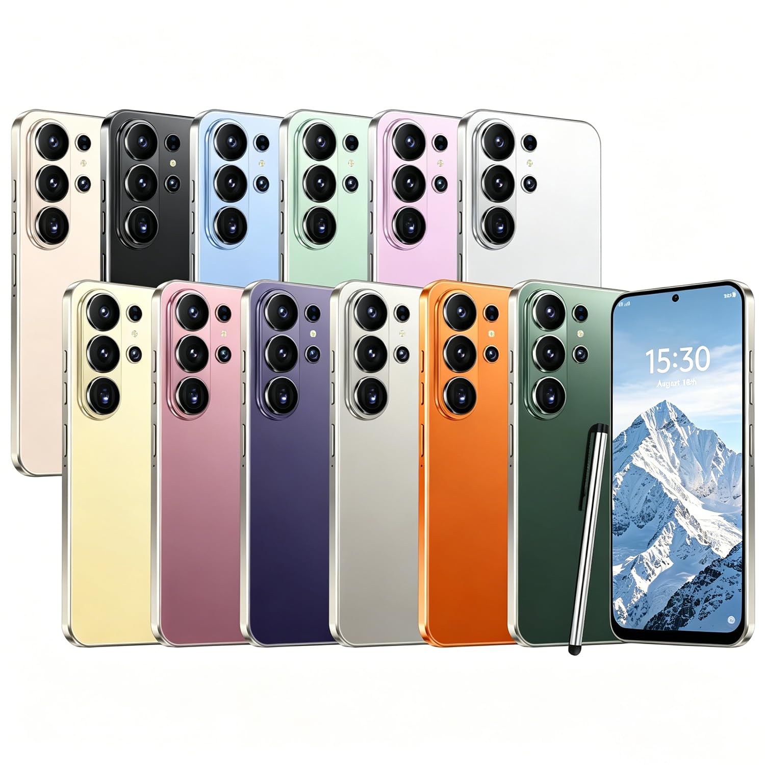 Smartphone 4G Écran HD+ 6.6" Incell 4GB RAM 32GB ROM Batterie 5000mAh Android 12 Double Nano SIM Caméra 16MP+13MP Déverrouillage Facial OTG Army Green