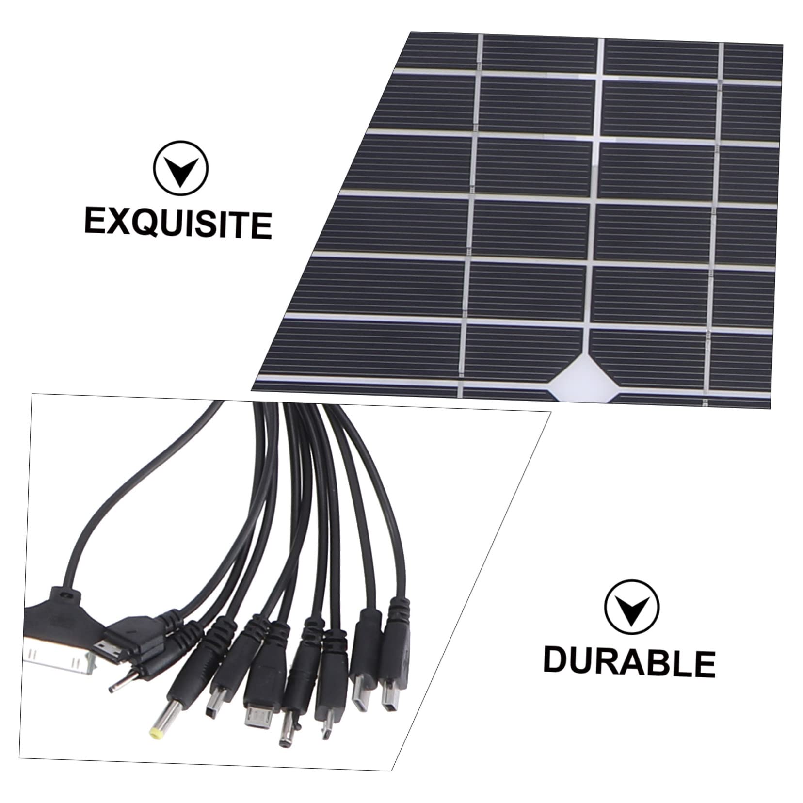 INOOMP Kits De Paneles Solares Monocristalino Para Exteriores Panel Solar De Silicio Energía Solar Móvil De Emergencia Autocaravana y