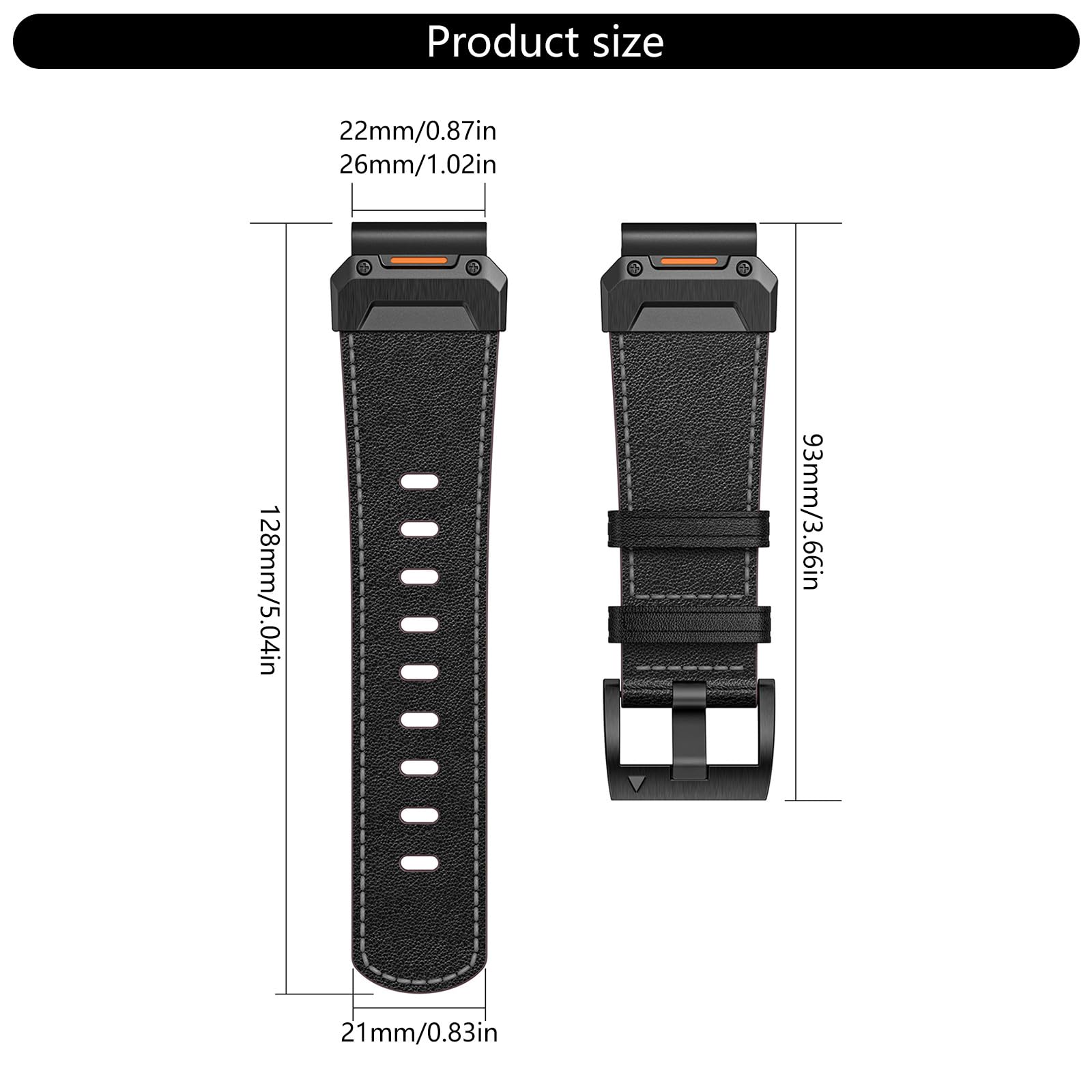 Bracelet de rechange pour montre connectée 3/5/6X/7X 22 mm/26 mm