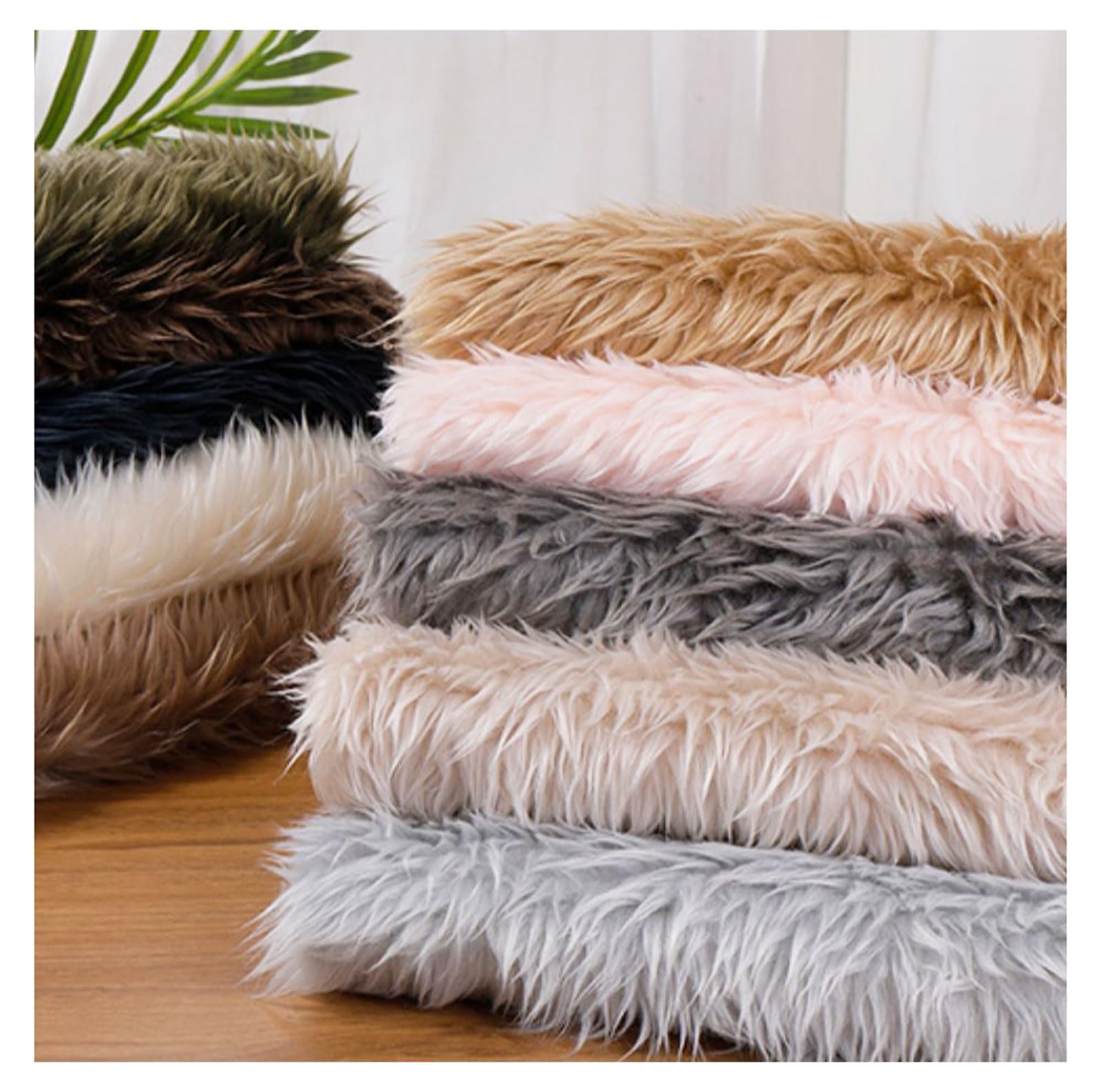 Amazon | 柔らかいフェイクファー生地 シンセティックファー フェイク