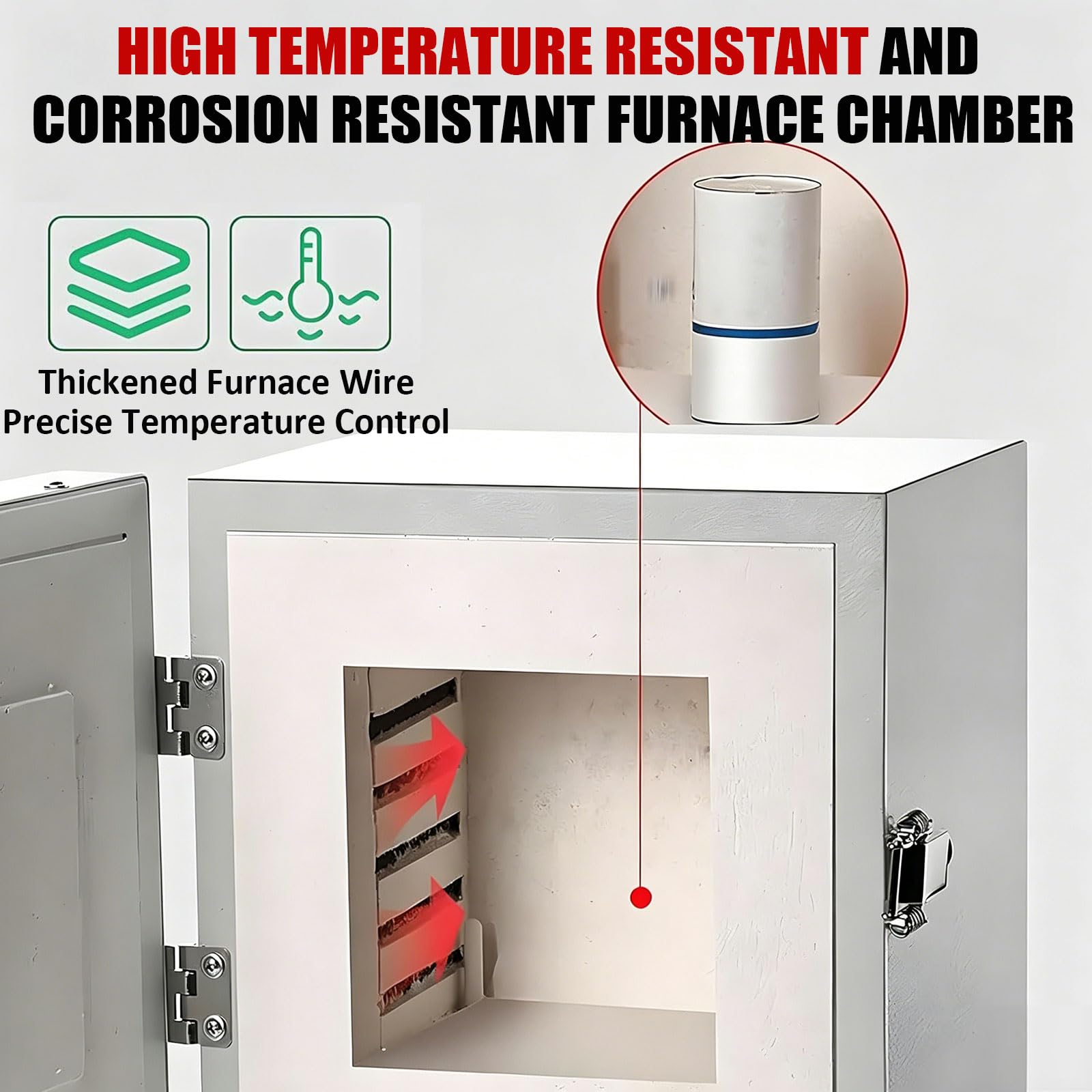 Elektryczny Piec do Ceramiki Domowej, Piec Muflowy do Topienia Metali 2000W, 1150°C/2102°F, z Kontrolerem do Biżuterii, Odlewania, Szkliwienia i Fusingu Szkła