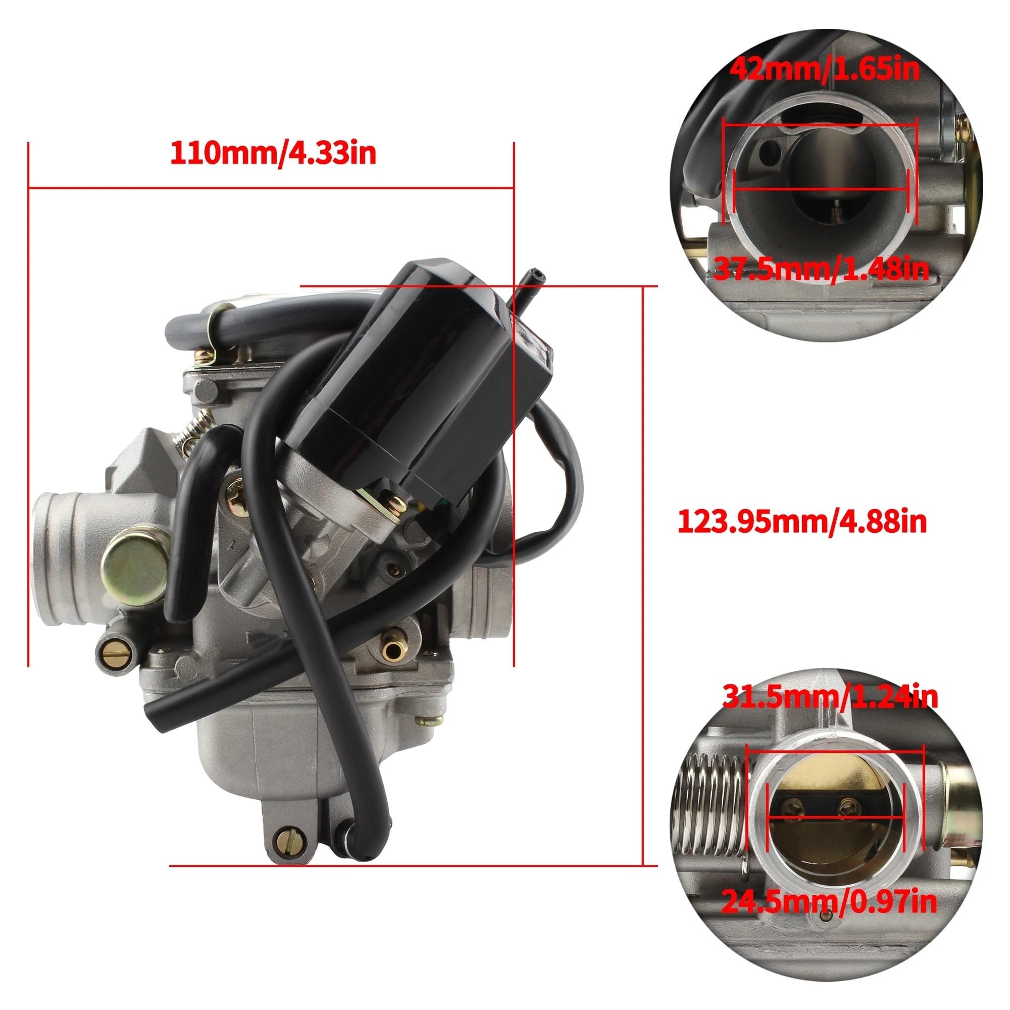 Carburador Combustible Para carburador Universal de motocicleta PD24J 24mm para motor Gy6 100cc 125cc 150cc 200cc ATV Go Kart ciclomotor Scooter Dirt Bike