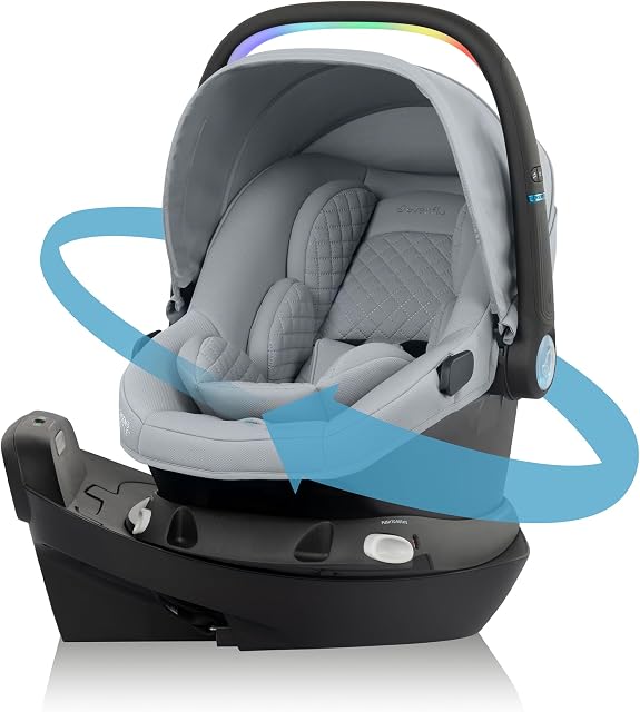 Evenflo Revolve180 LiteMax NXT Rotary Infant Car Seat with SensorySoothe - Quartz