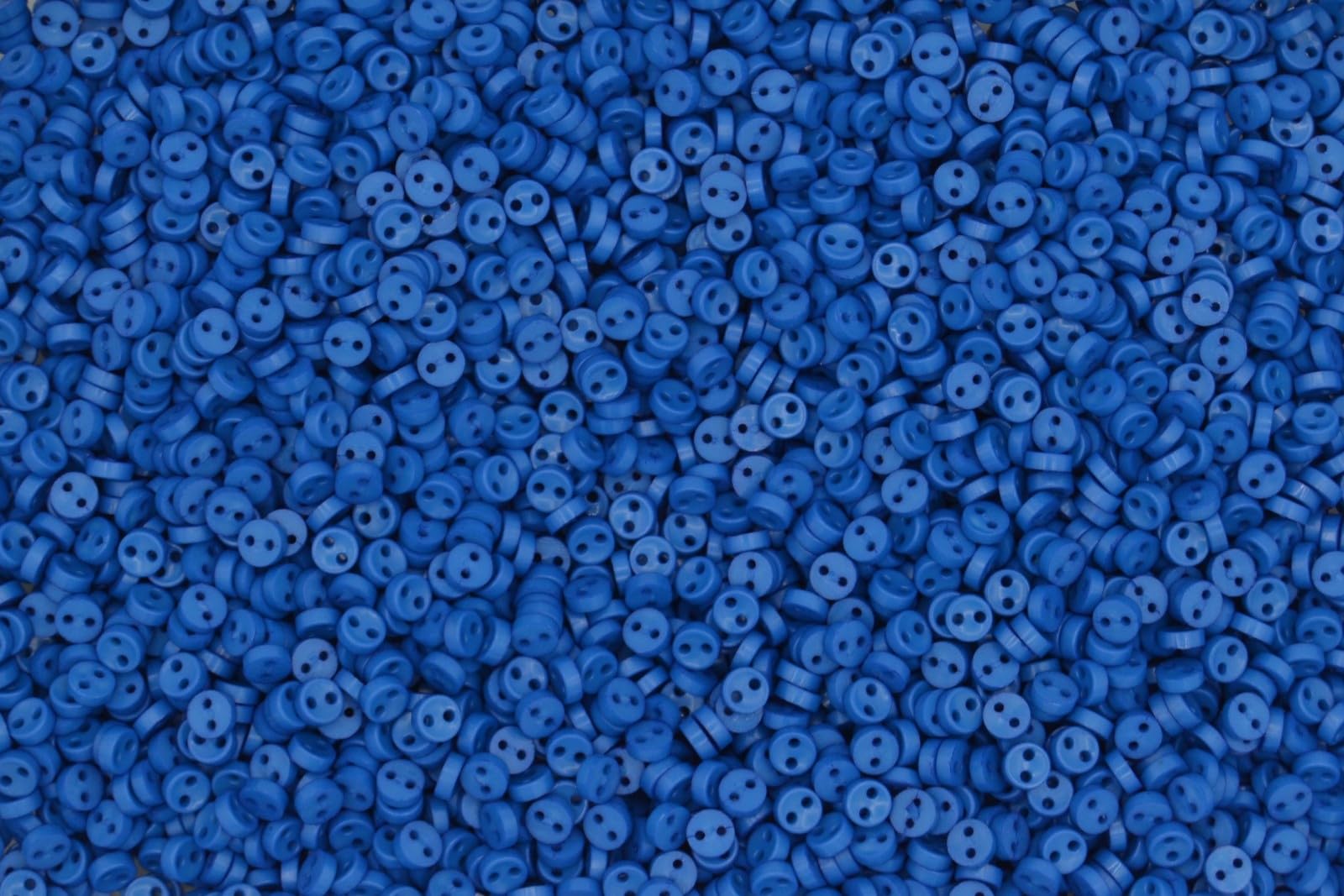 celloexpress 5mm Royal Blue Circles Mini Doll Buttons for Dolls & Soft Toys Clothes - 5mm Assorted Round Colours & Designs (Pack of 2000, Royal Blue Circles) — image 1