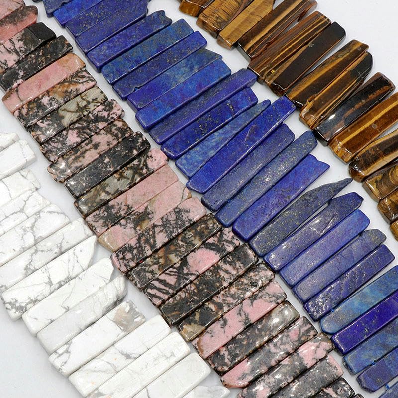 10 x 40 mm, 32 szt., agat, kamień naturalny, koraliki do produkcji bransoletek, koraliki z naturalnego kamienia szlachetnego/charms/wisiorek do produkcji biżuterii