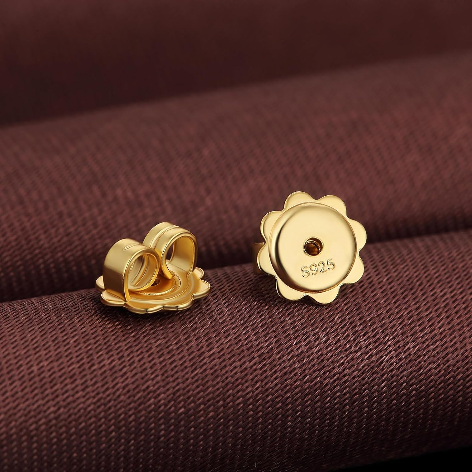 14k Gold Plated Earring Backs for Studs - Locking & Sterling Silver Options - Butterfly Lifters - Image 4