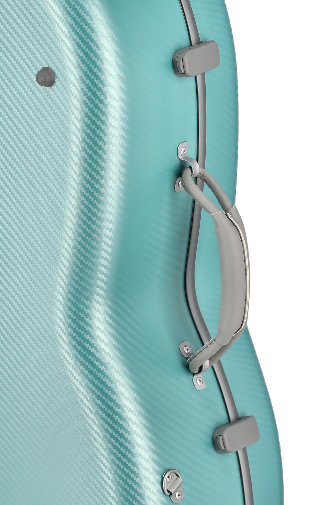 GEWA Custodia per violoncello FUN Series policarbonato 4/4 Verde/Grigio, interno nero, 2 cinghie zaino rimovibili, tasca accessori, sospensione imbottita, maniglia laterale aggiuntiva