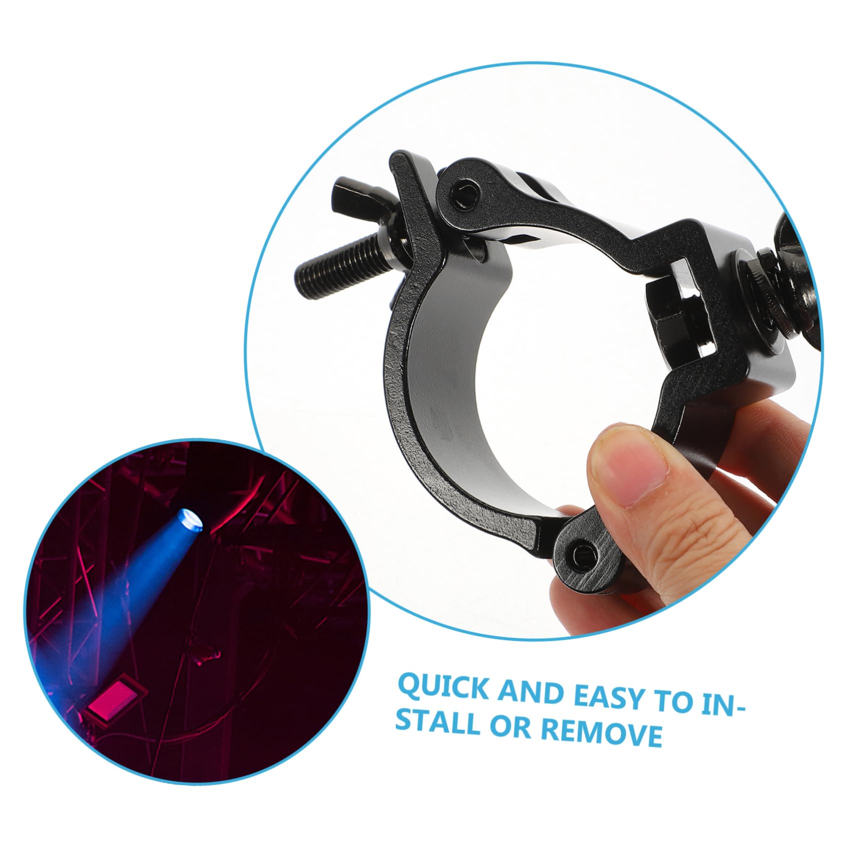 4Pezzi Morsetti in Lega di Alluminio per Luci da Palcoscenico O Clamp per Proiettori Led Fari Accessori per Dj Illuminazione Eventi