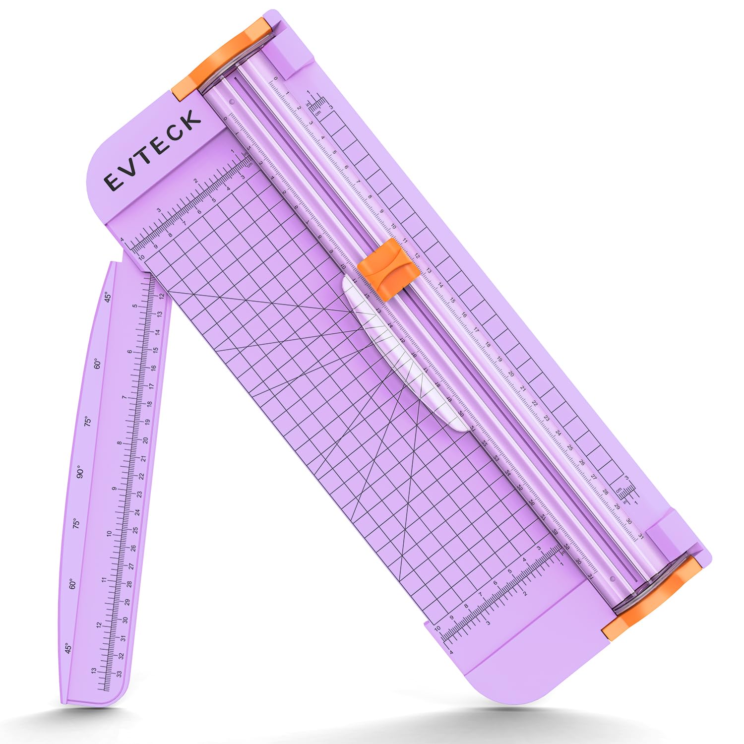 Evteck Paper Cutter 12 Inch Paper Trimmer Slider Crafting Scrapbooking Supplies for A4 Vinyl Photo Cardstock with Security Blade and Foldable Ruler