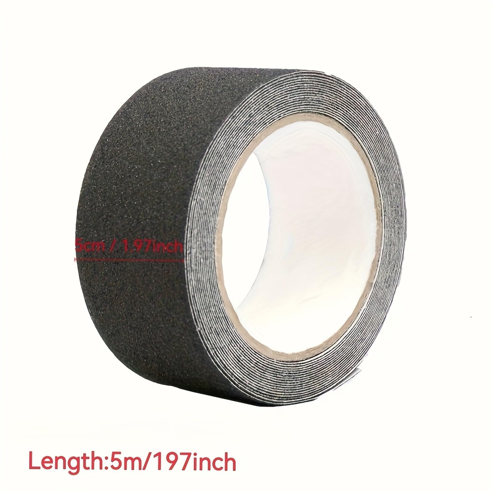 2 Stück 5 m Anti-Rutsch-Klebeband, Anti-Rutsch-Aufkleber for den Außenbereich, rutschfestes Traktionsband mit hoher Reibung, Schleifkleber for Treppen, Sicherheitslauffläche für Treppenstufen(Gray)