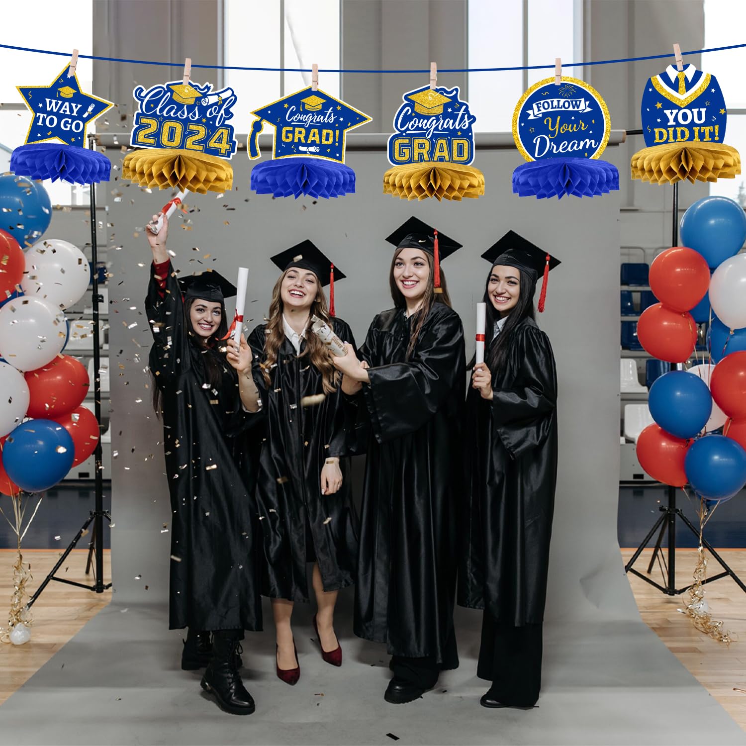 Snapklik.com : 9 Pieces Graduation Party Decorations Class Of 2024 ...